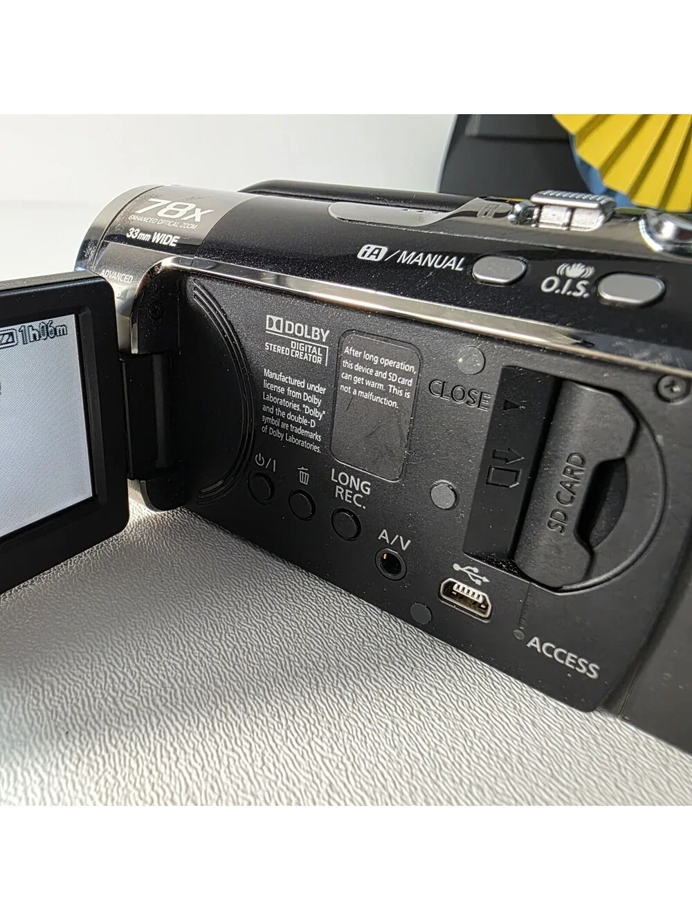 Panasonic SDR-H85 HDD Camcorder Zoom Digital Video Camera W/Charger & SD Card